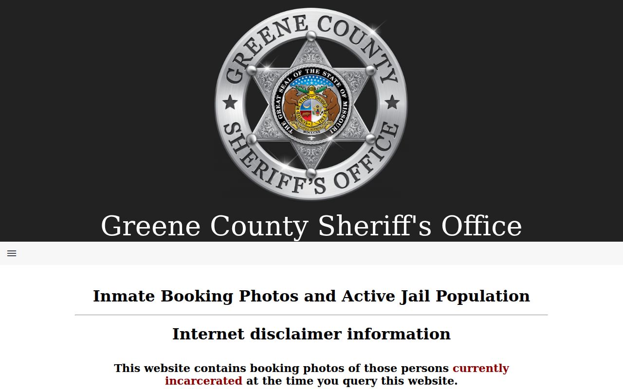 Greene County arrest history active jail population gateway